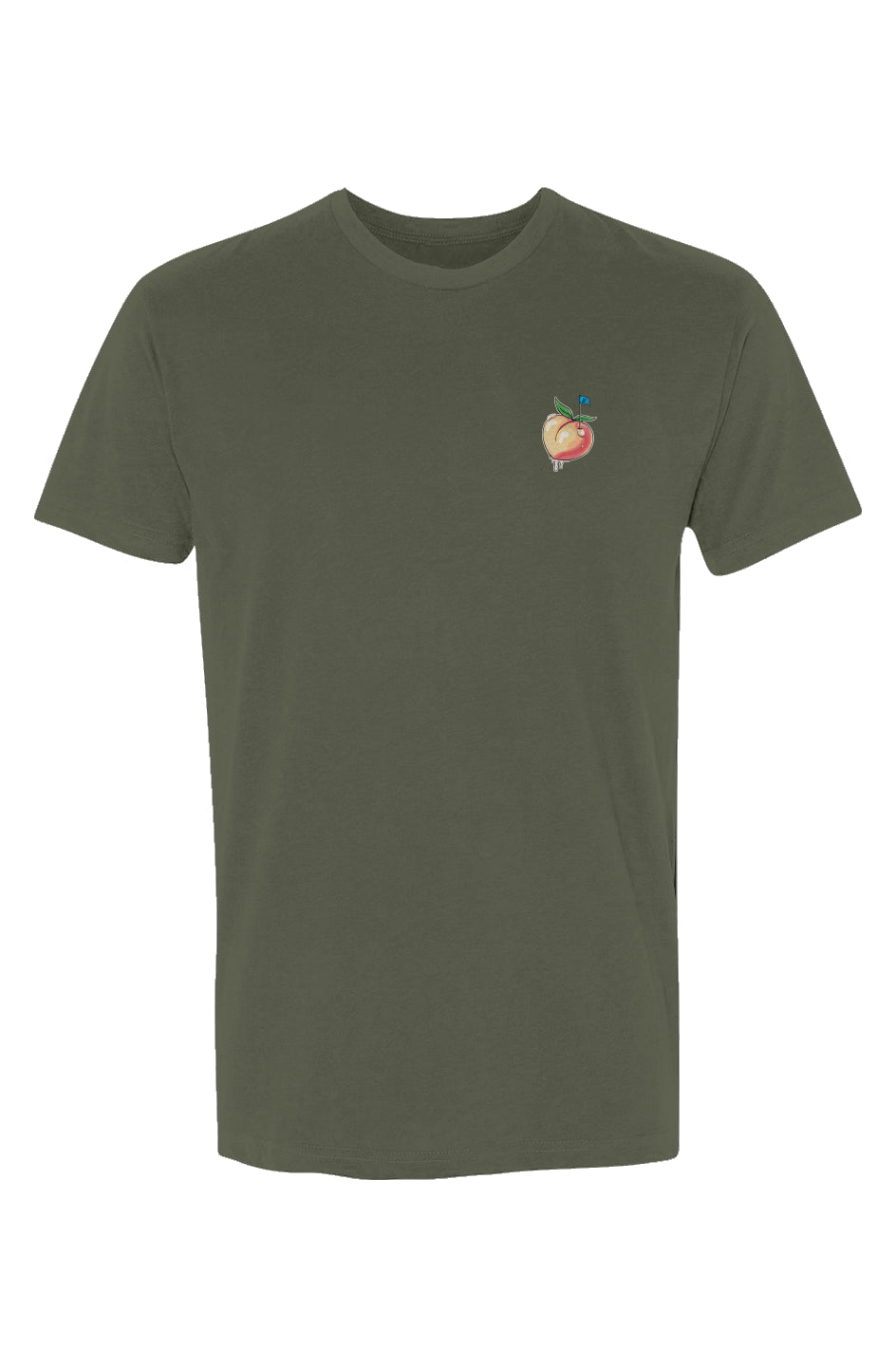 Sueded T-Shirt- Peach Sticks & Bag Golf