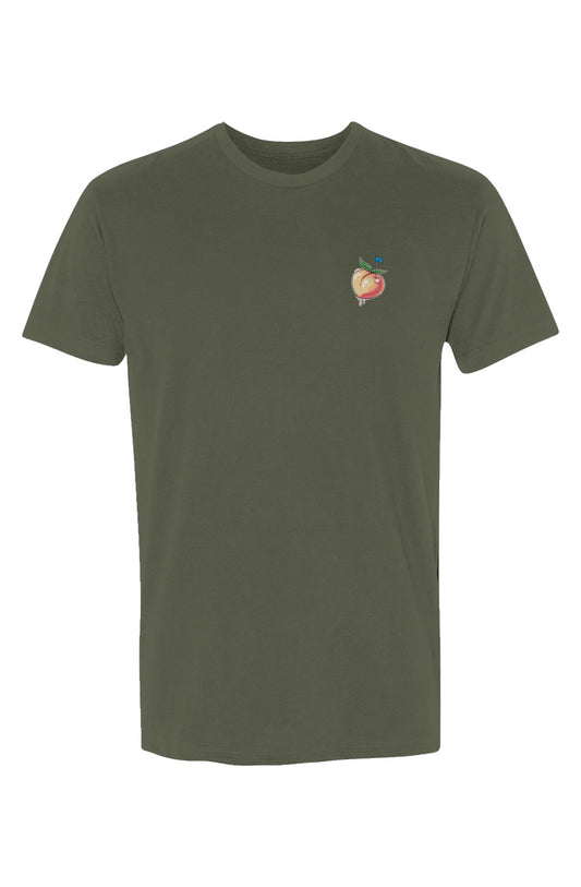 Sueded T-Shirt- Peach Sticks & Bag Golf