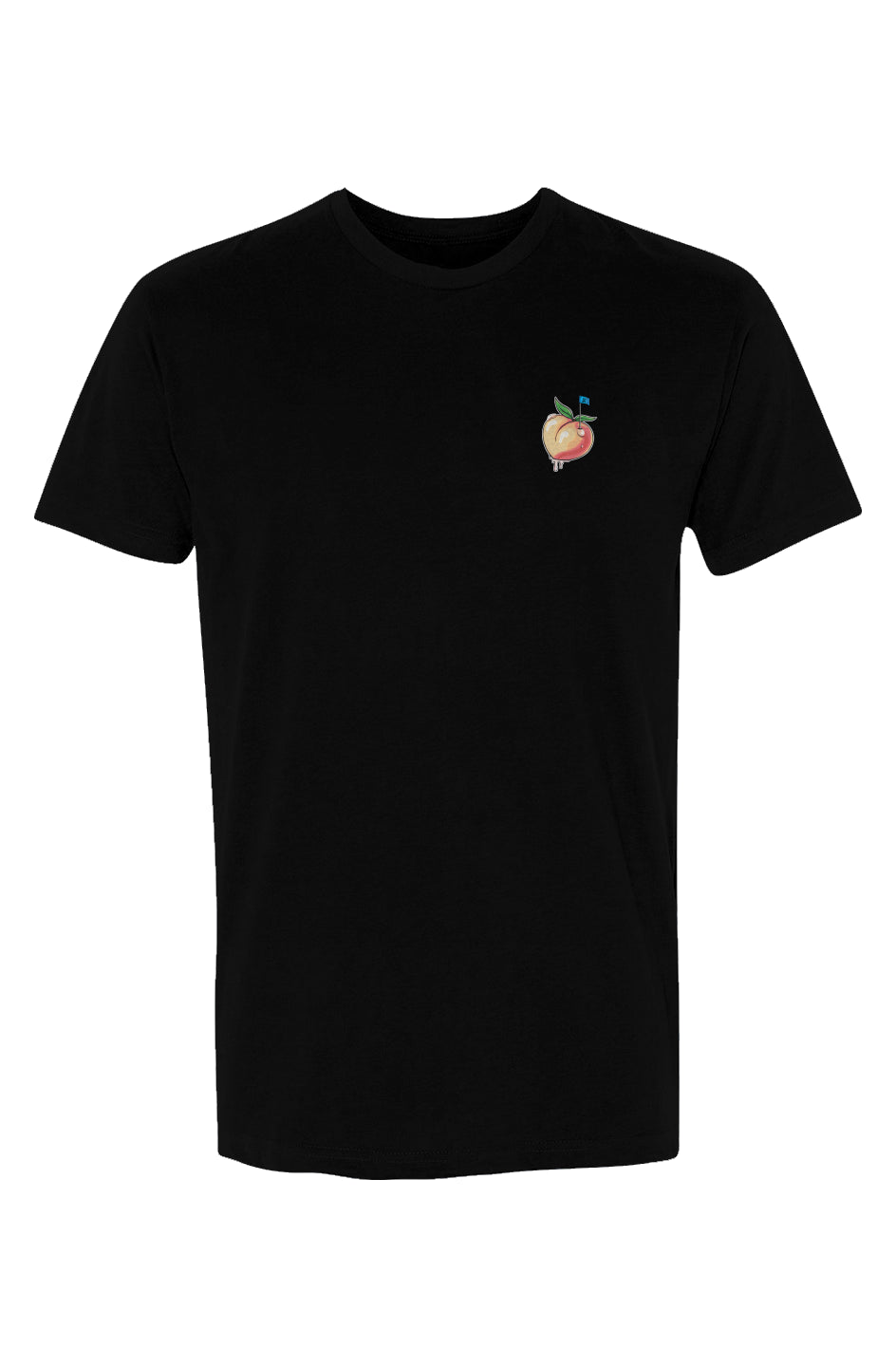 Sueded T-Shirt- Peach Sticks & Bag Golf