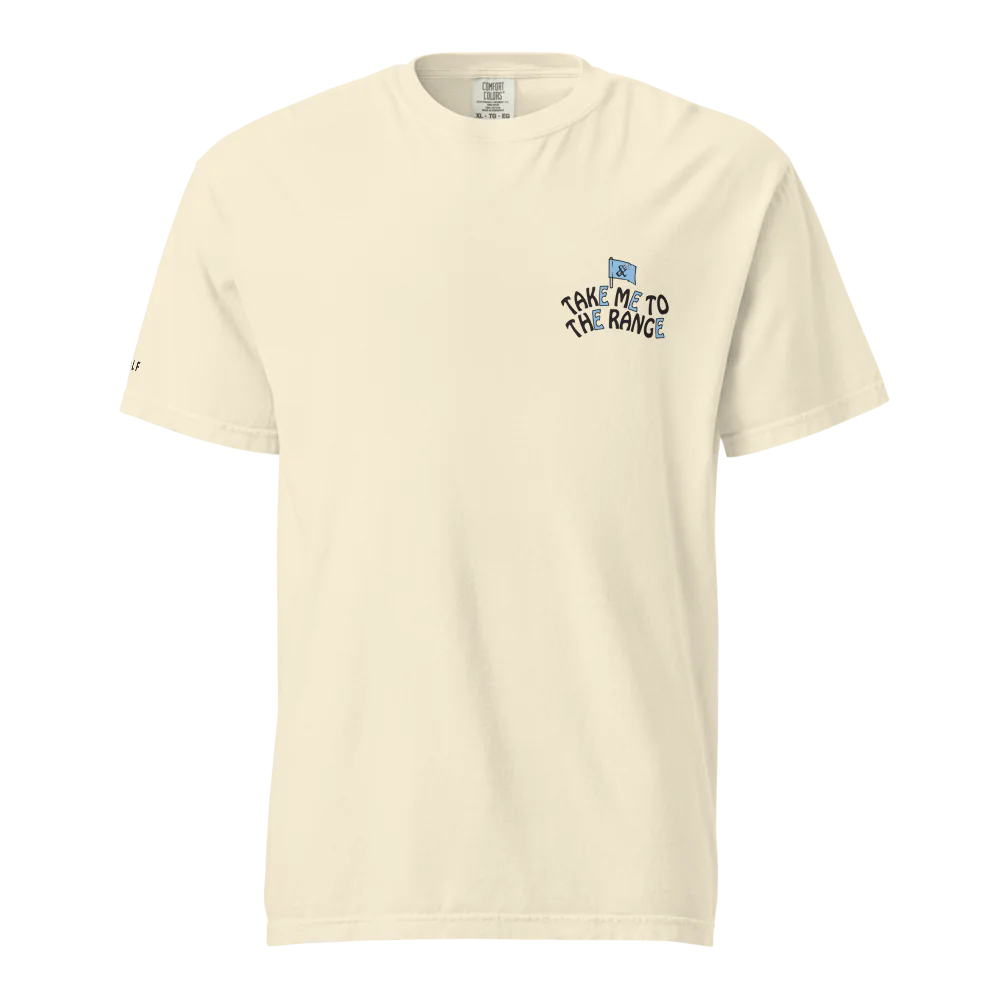 Heavyweight T-Shirt | Take Me To The Range- Sticks & Bag Golf