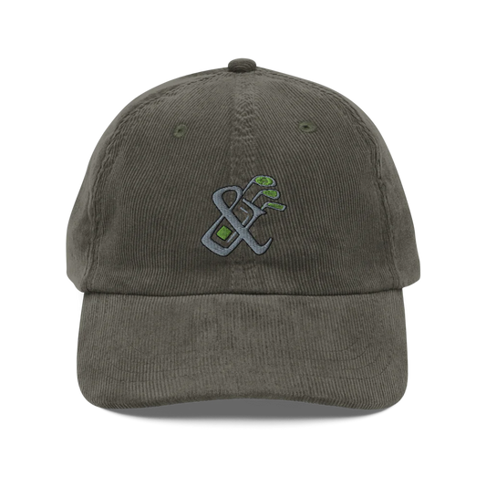 Vintage Corduroy Cap | LOGO- Sticks & Bag Golf