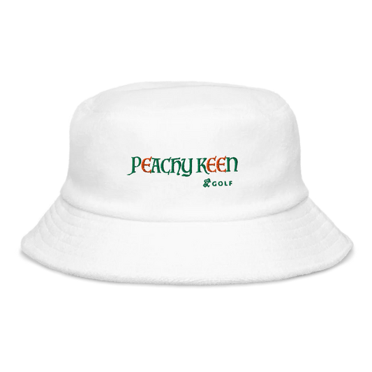 Terry Cloth Bucket Hat- Peachy Keen- Sticks & Bag Golf