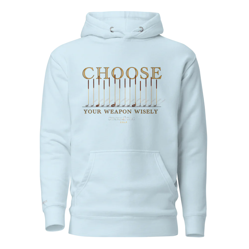Premium Hoodie | Choose your Weapon- Sticks & Bag Golf