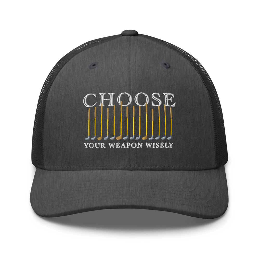 Retro Trucker Hat | Choose your Weapon- Sticks & Bag Golf
