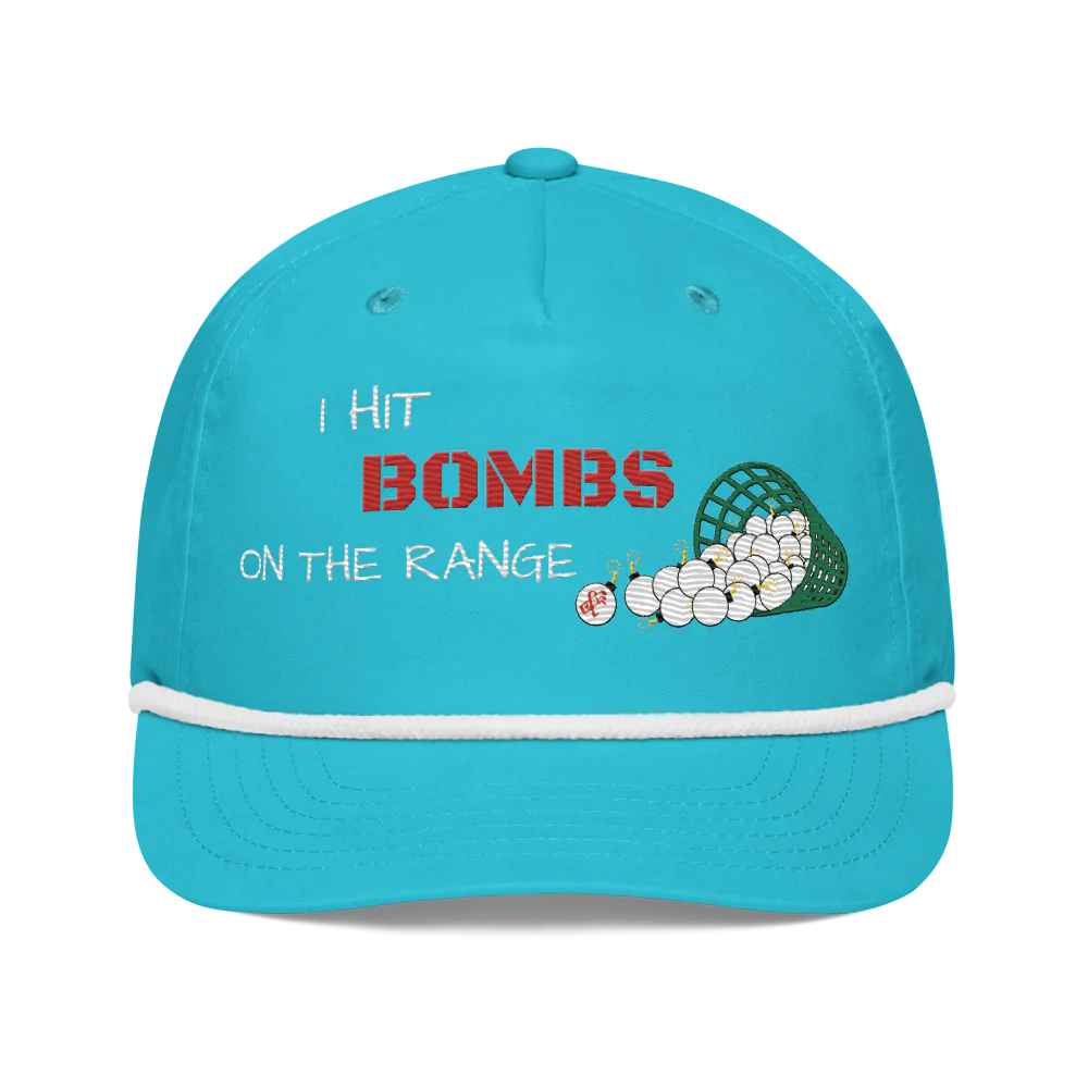 Golf Rope Cap | I Hit BOMBS- Sticks & Bag Golf