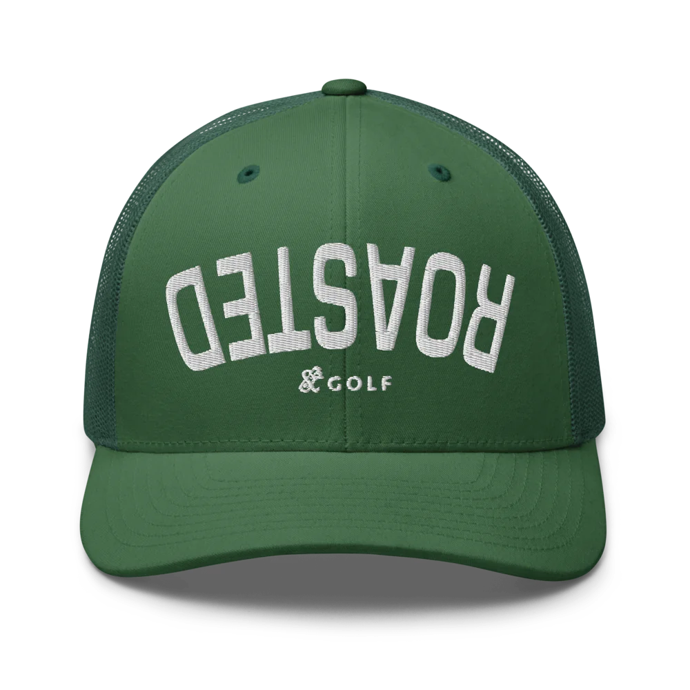 Retro Trucker Hat | ROASTED- Sticks & Bag Golf