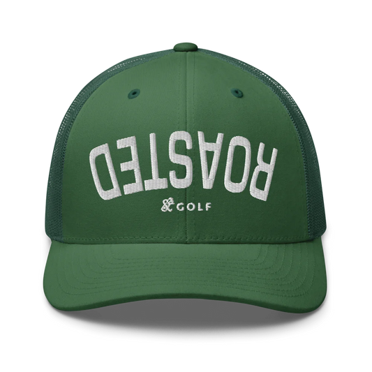 Retro Trucker Hat | ROASTED- Sticks & Bag Golf