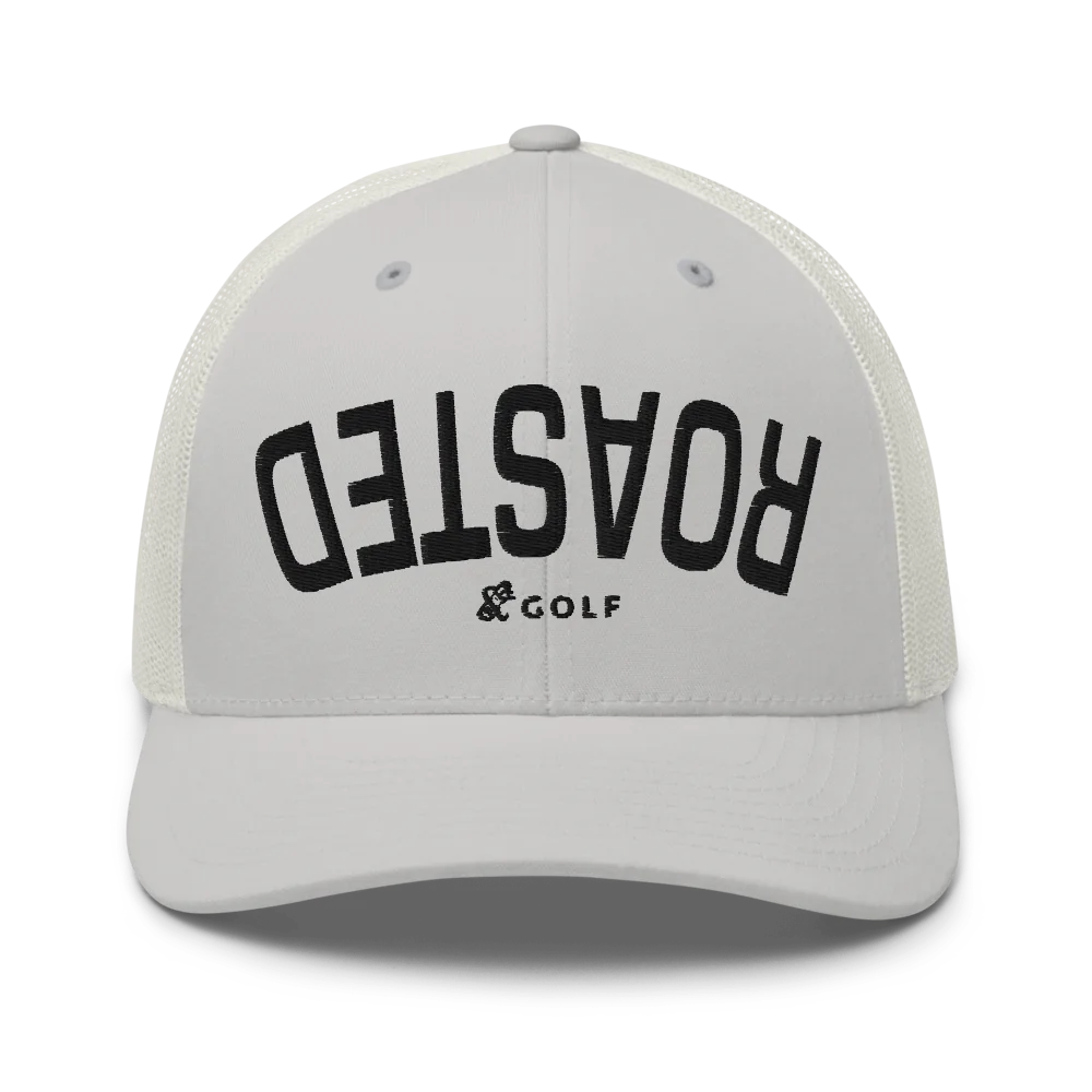 Retro Trucker Hat | ROASTED- Sticks & Bag Golf