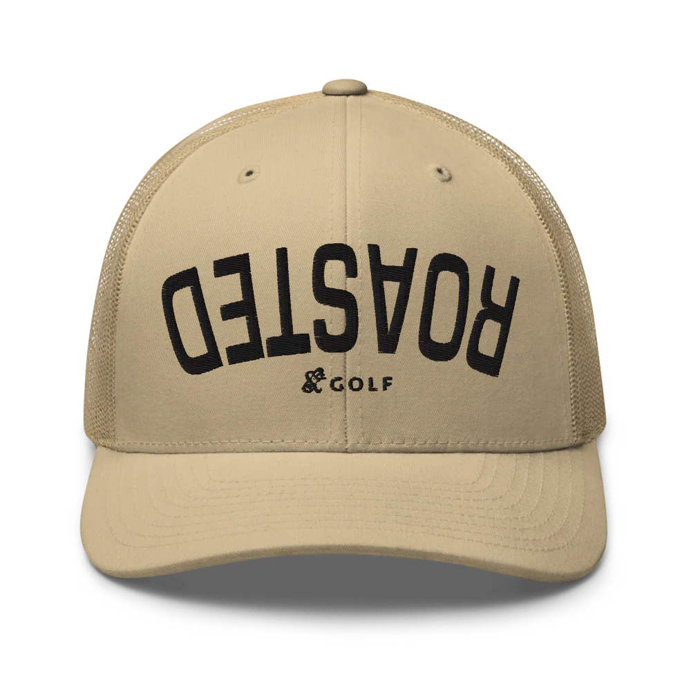 Retro Trucker Hat | ROASTED- Sticks & Bag Golf