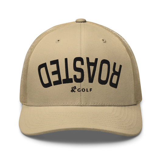Retro Trucker Hat | ROASTED- Sticks & Bag Golf