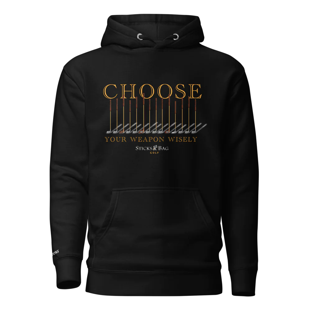 Premium Hoodie | Choose your Weapon- Sticks & Bag Golf