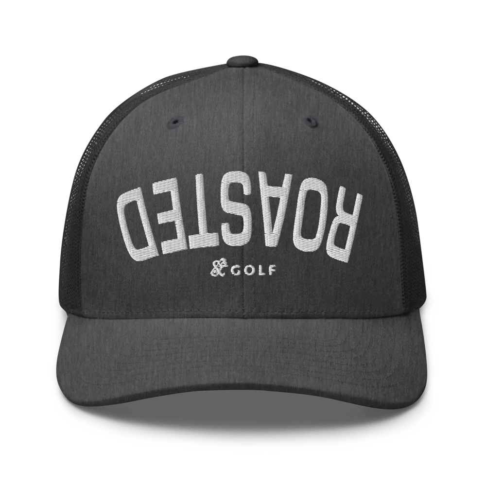 Retro Trucker Hat | ROASTED- Sticks & Bag Golf