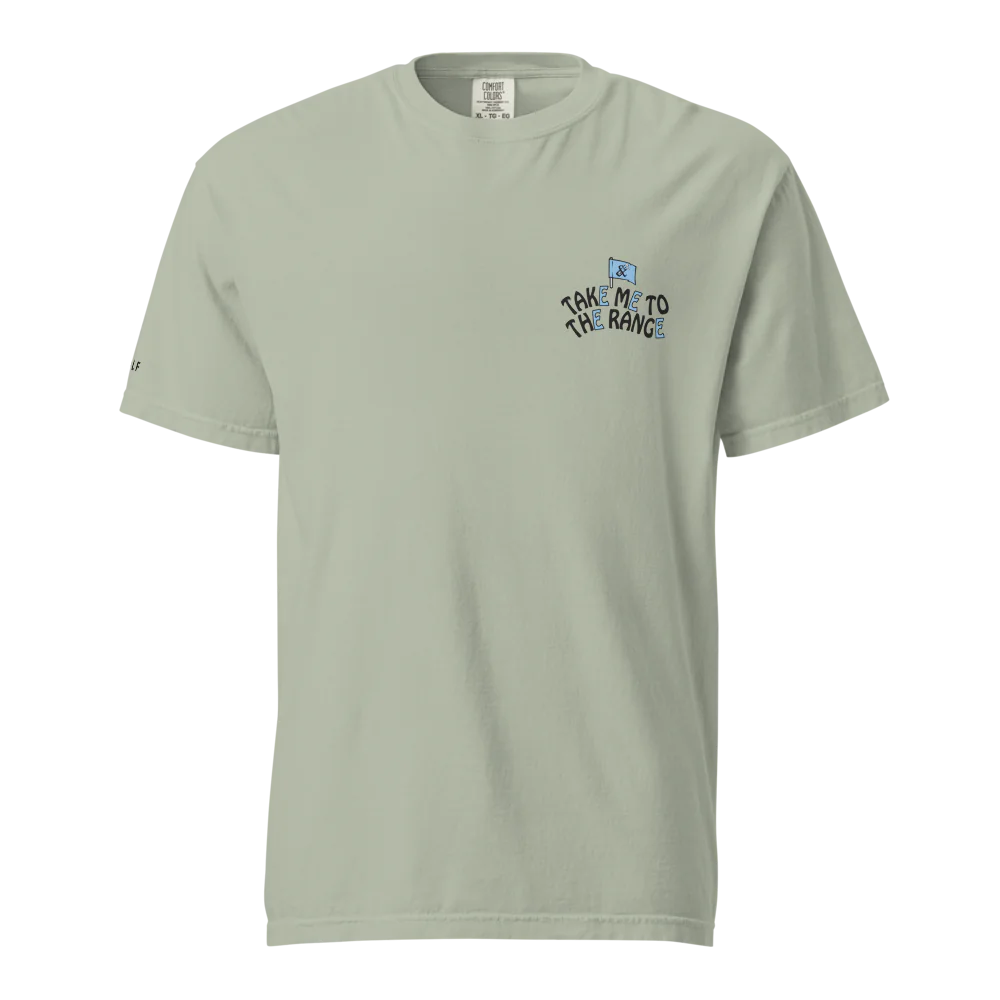 Heavyweight T-Shirt | Take Me To The Range- Sticks & Bag Golf