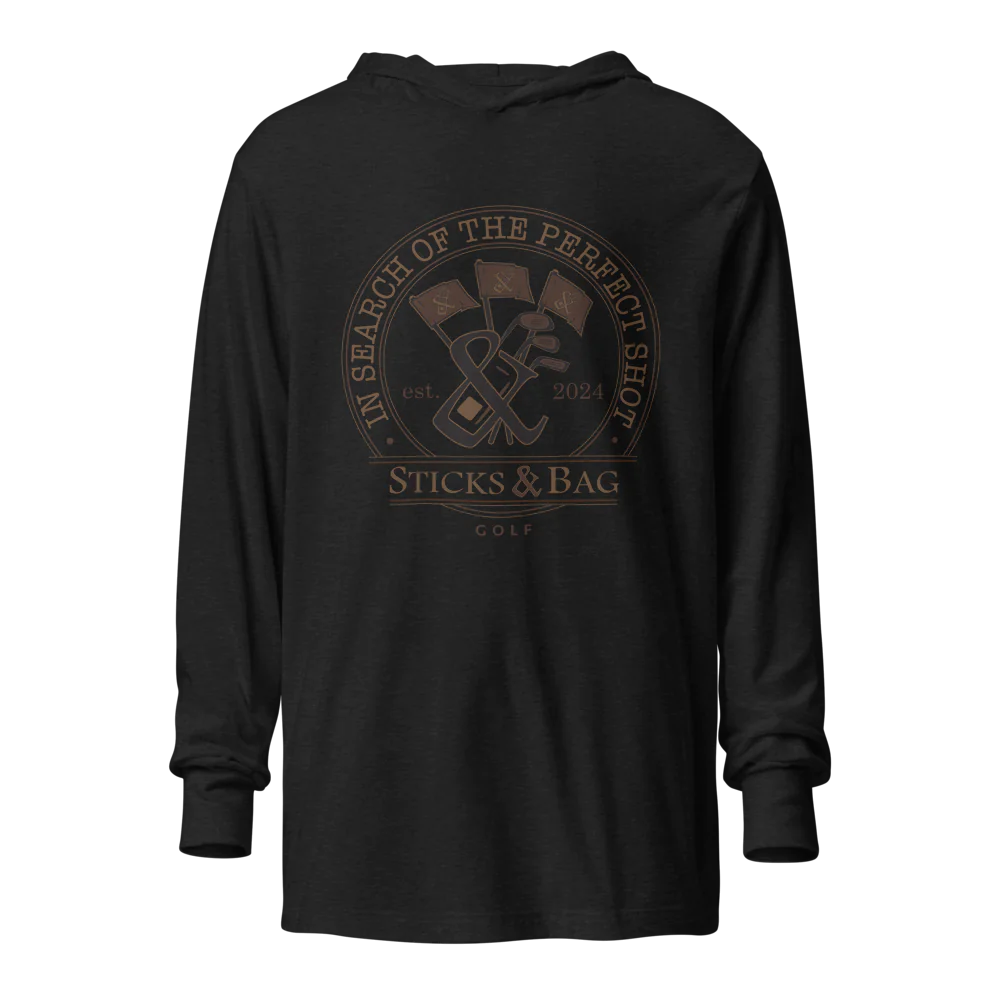 Hooded Long Sleeve Tee | "ISOTPS" Sticks & Bag Golf