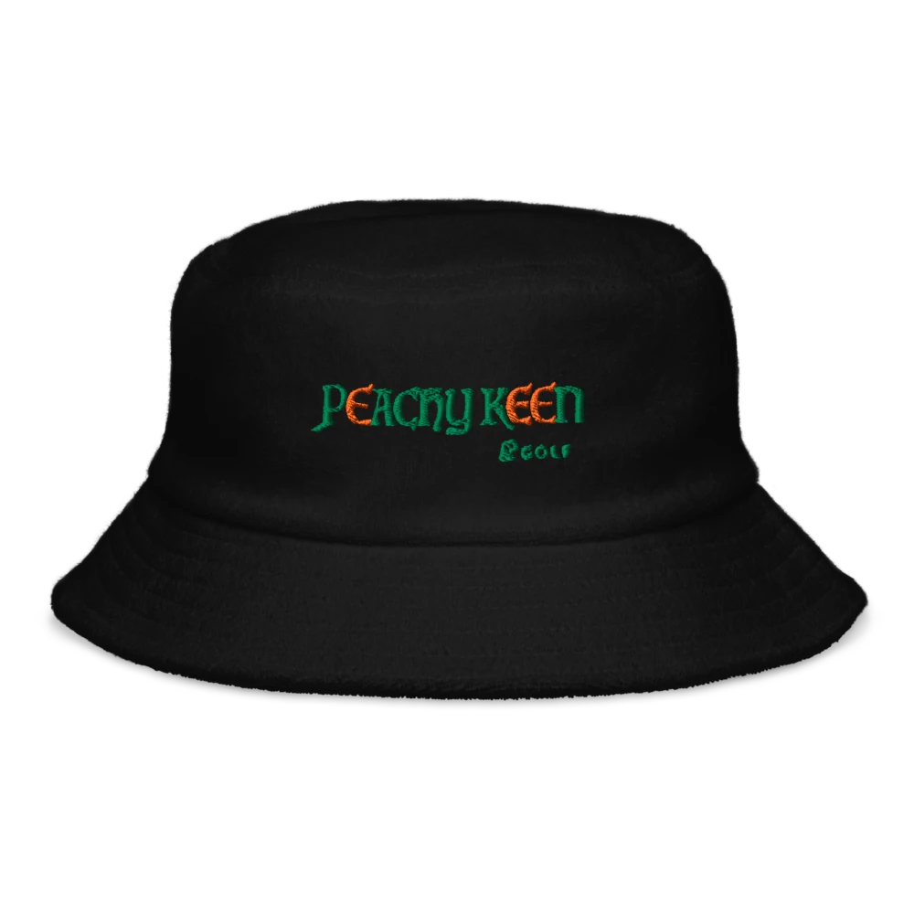 Terry Cloth Bucket Hat- Peachy Keen- Sticks & Bag Golf