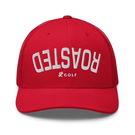 Retro Trucker Hat | ROASTED- Sticks & Bag Golf