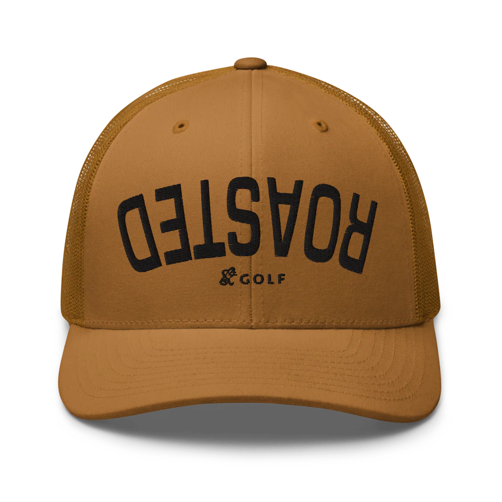 Retro Trucker Hat | ROASTED- Sticks & Bag Golf