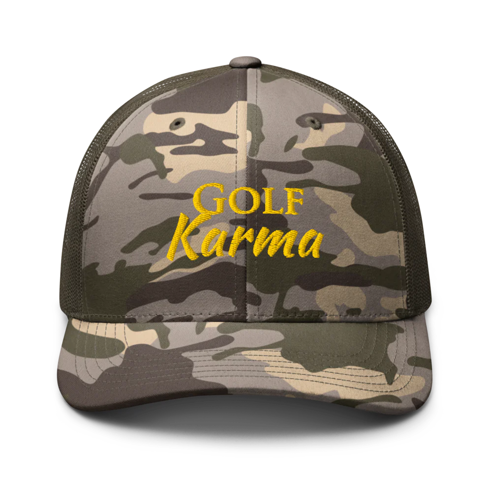 GOLF Karma-Camouflage Trucker Hat- Sticks & Bag Golf