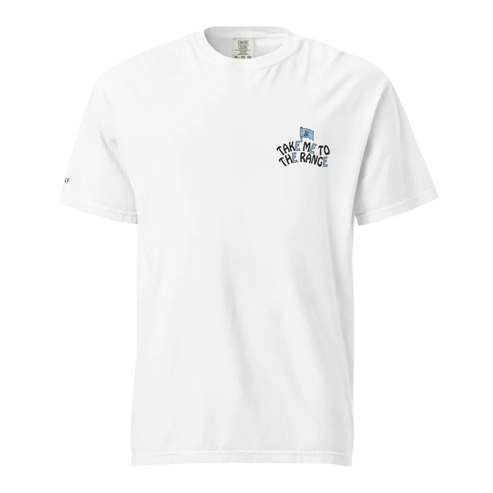 Heavyweight T-Shirt | Take Me To The Range- Sticks & Bag Golf