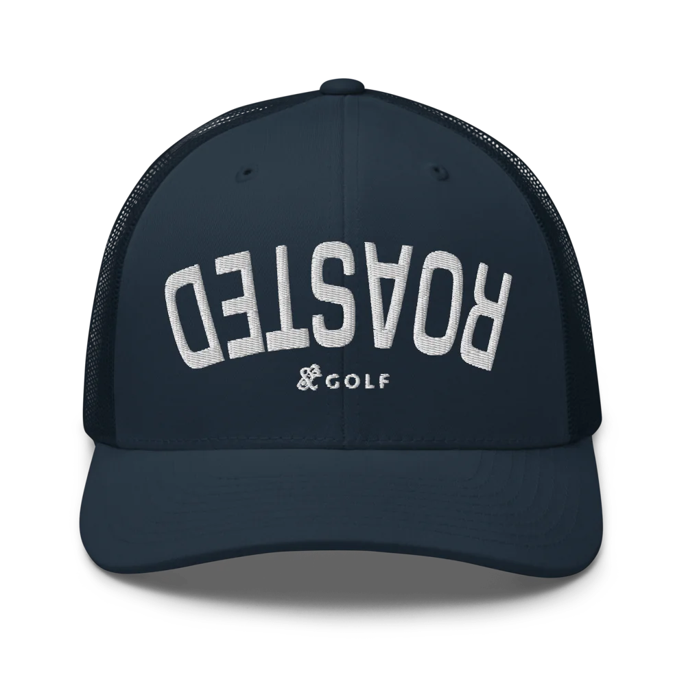 Retro Trucker Hat | ROASTED- Sticks & Bag Golf