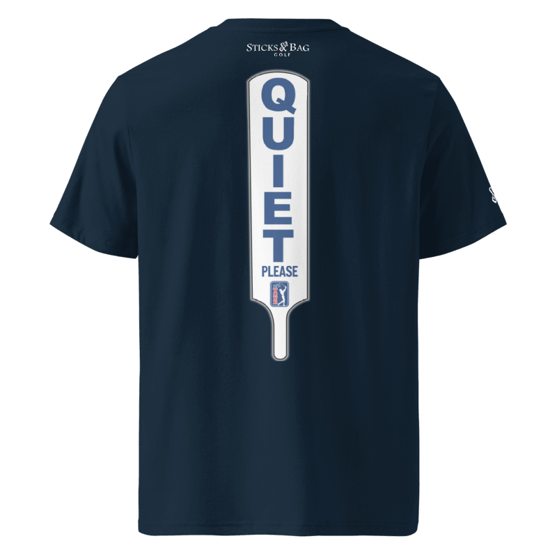 Organic Ribbed Neck T-Shirt | QUIET PLEASE-Sticks & Bag Golf Tour