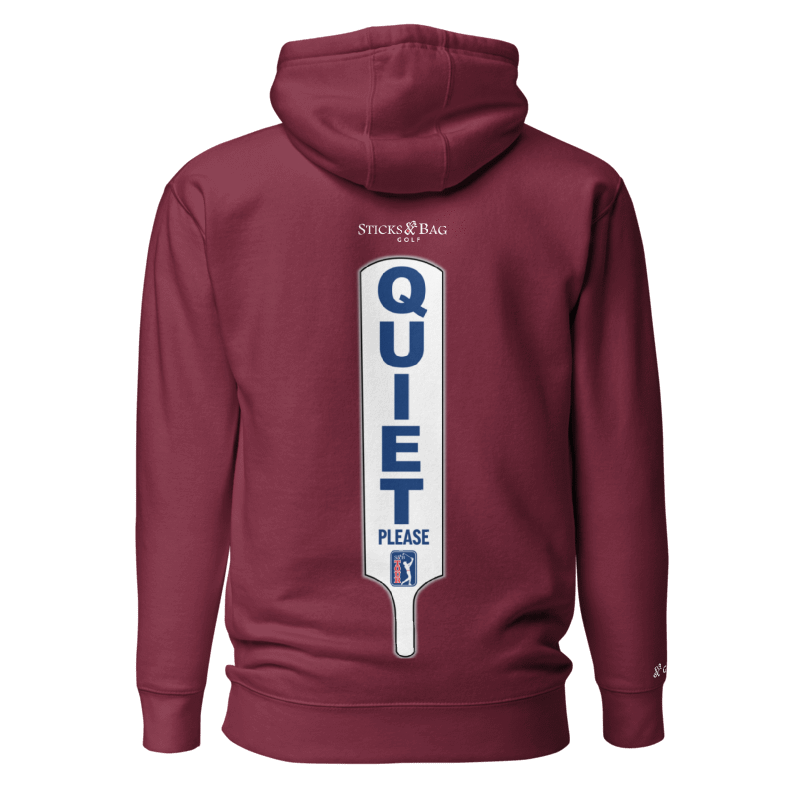 Premium Hoodie 'QUIET PLEASE' Sticks & Bag Golf