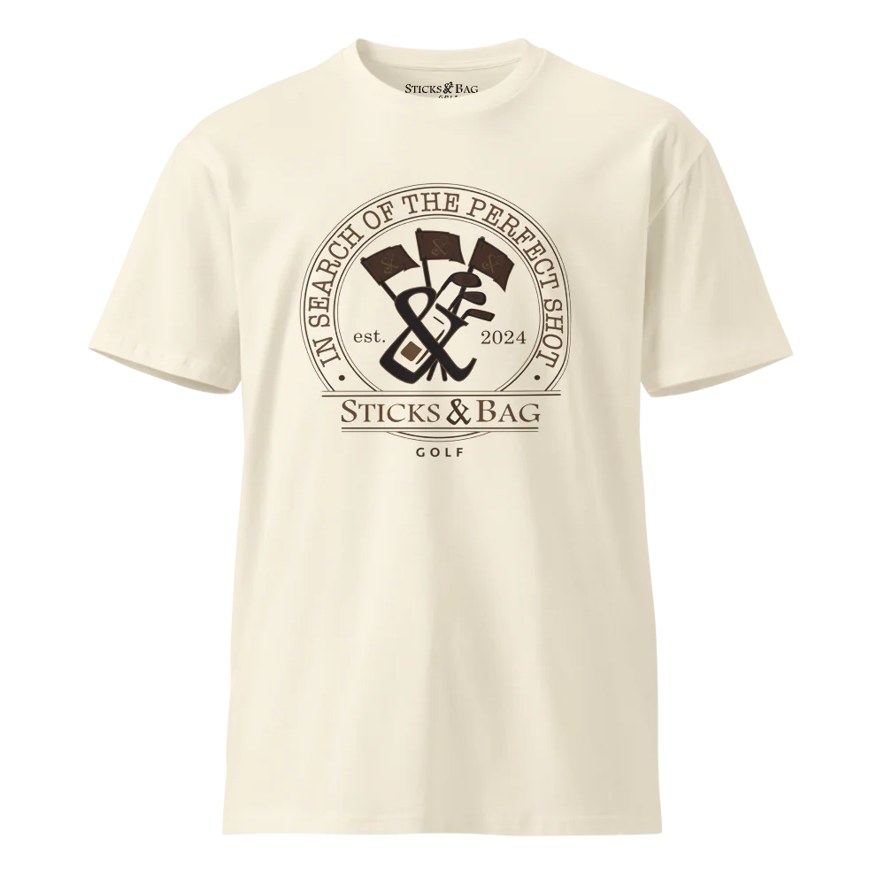 In Search Premium T-Shirt | Sticks & Bag Golf