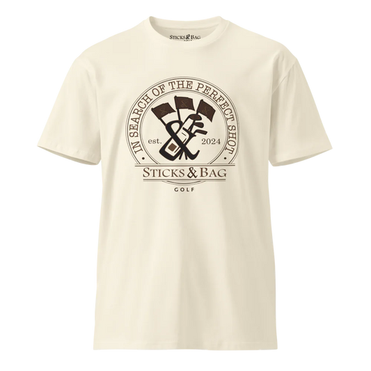 In Search Premium T-Shirt | Sticks & Bag Golf