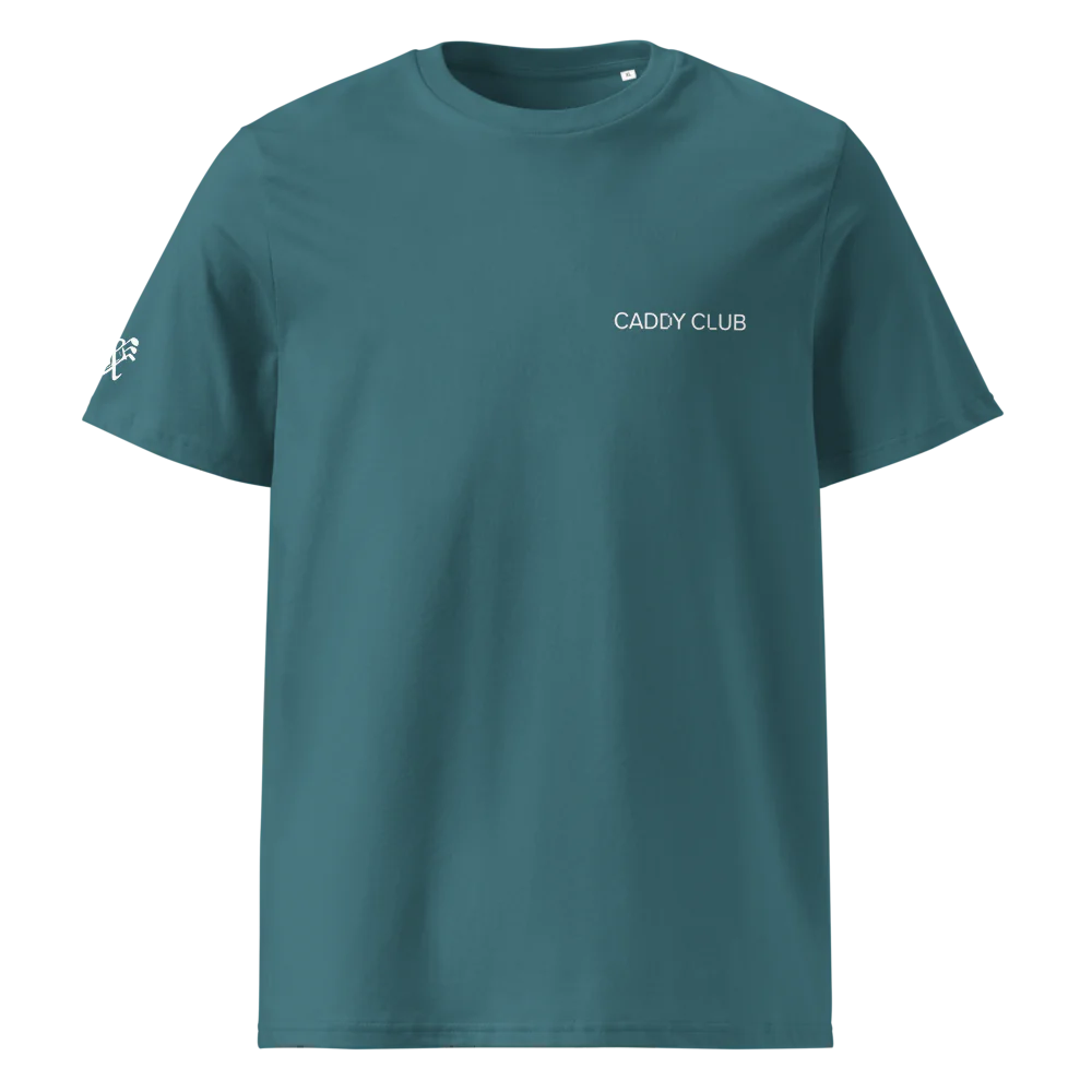 Organic Ribbed Neck T-Shirt | Caddy Club- Sticks & Bag Golf