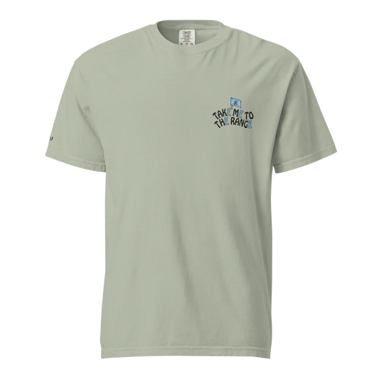 Heavyweight T-Shirt | Take Me To The Range- Sticks & Bag Golf