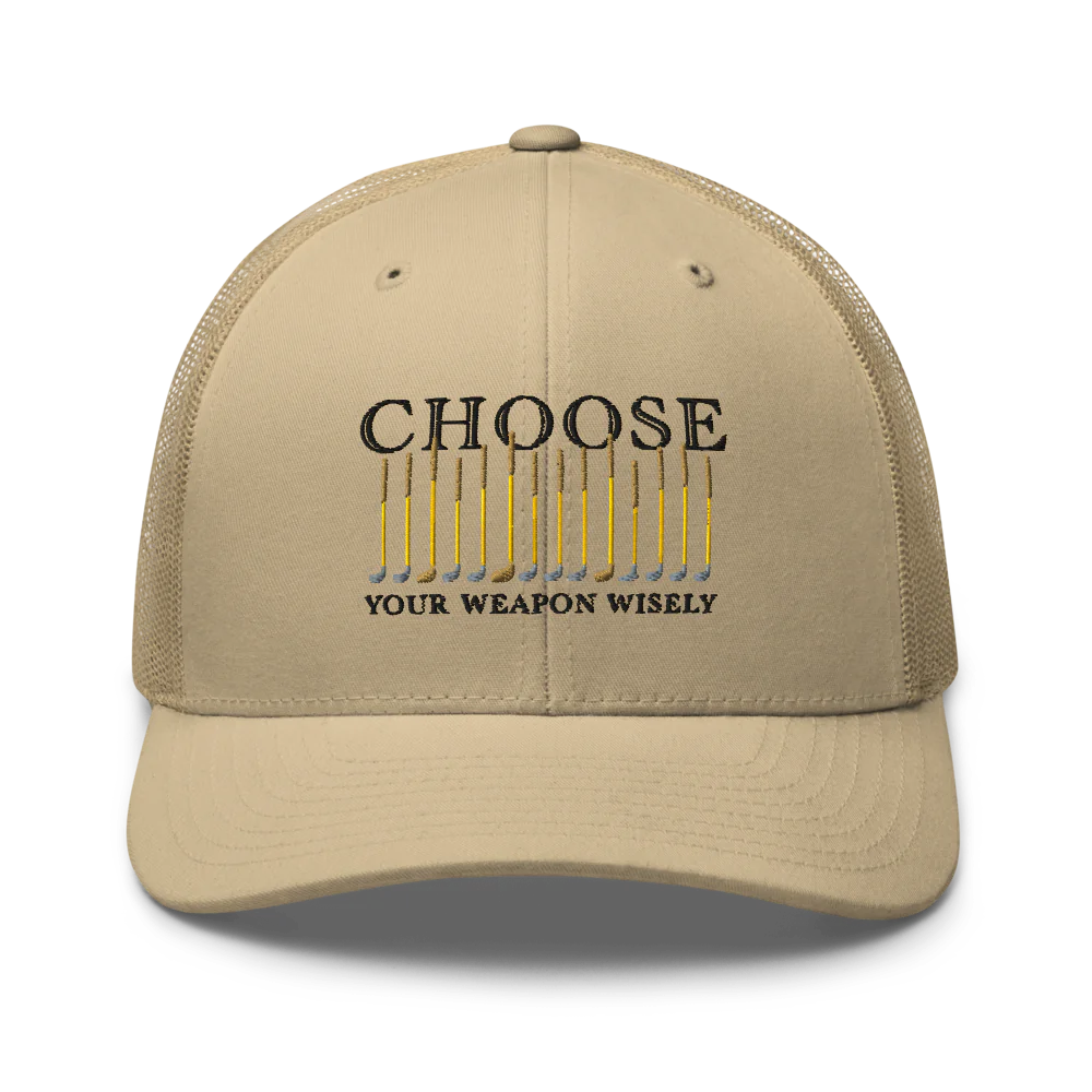 Retro Trucker Hat | Choose your Weapon- Sticks & Bag Golf