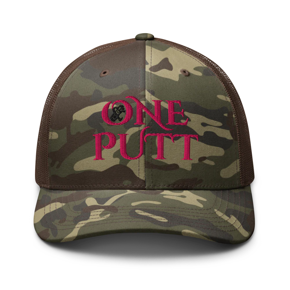 Camouflage Trucker Hat-ONE PUTT- Sticks & Bag Golf