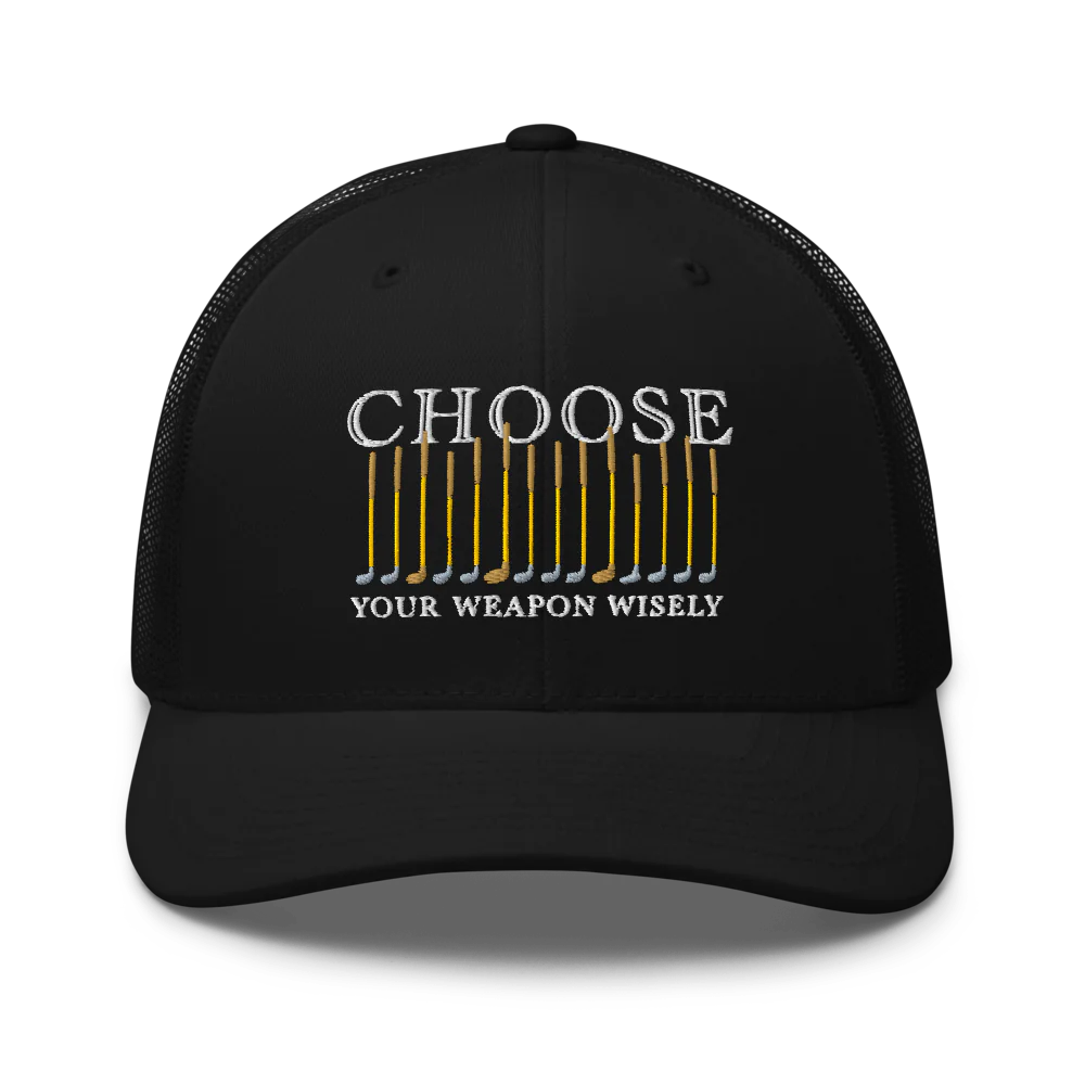 Retro Trucker Hat | Choose your Weapon- Sticks & Bag Golf