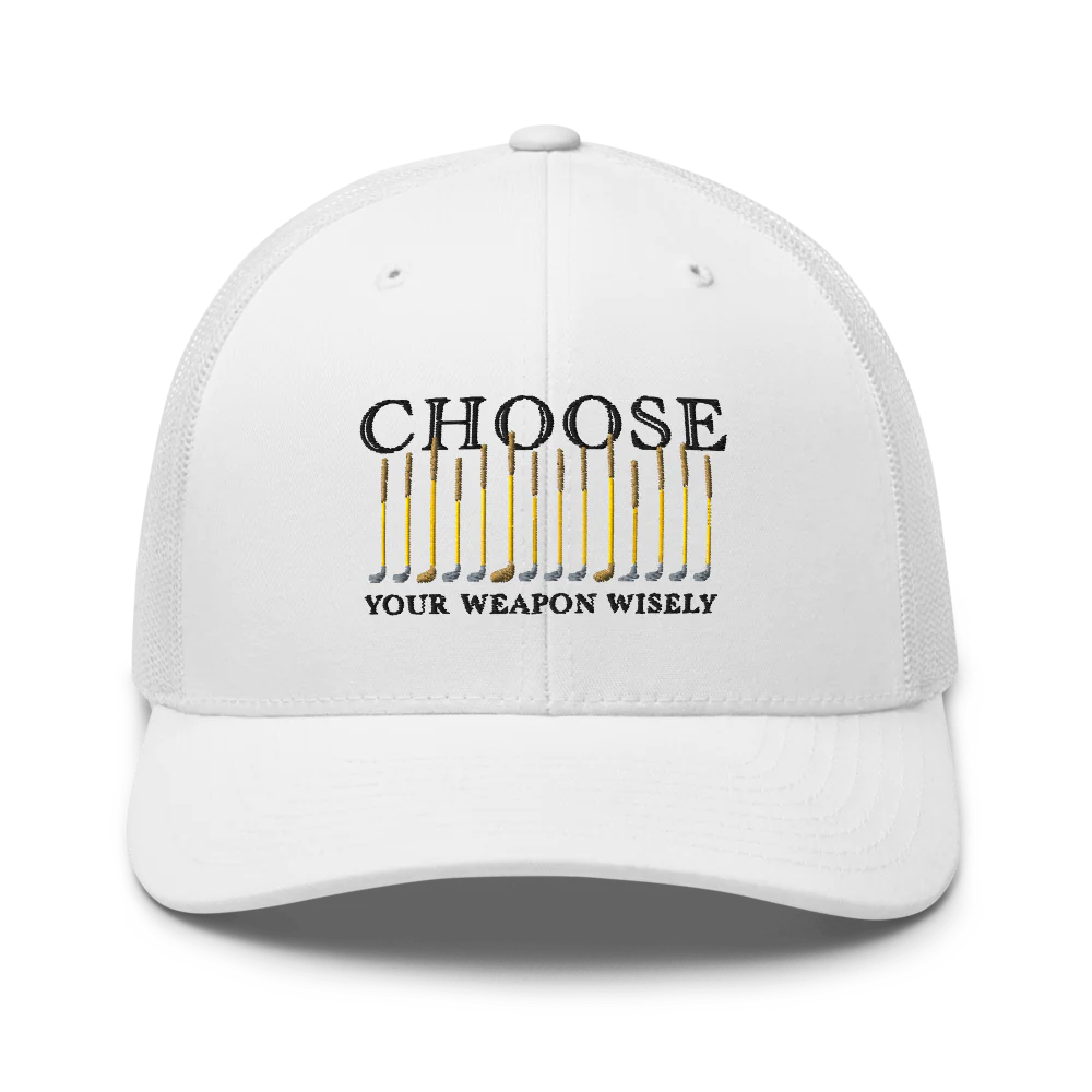 Retro Trucker Hat | Choose your Weapon- Sticks & Bag Golf
