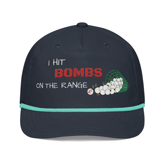 Golf Rope Cap | I Hit BOMBS- Sticks & Bag Golf