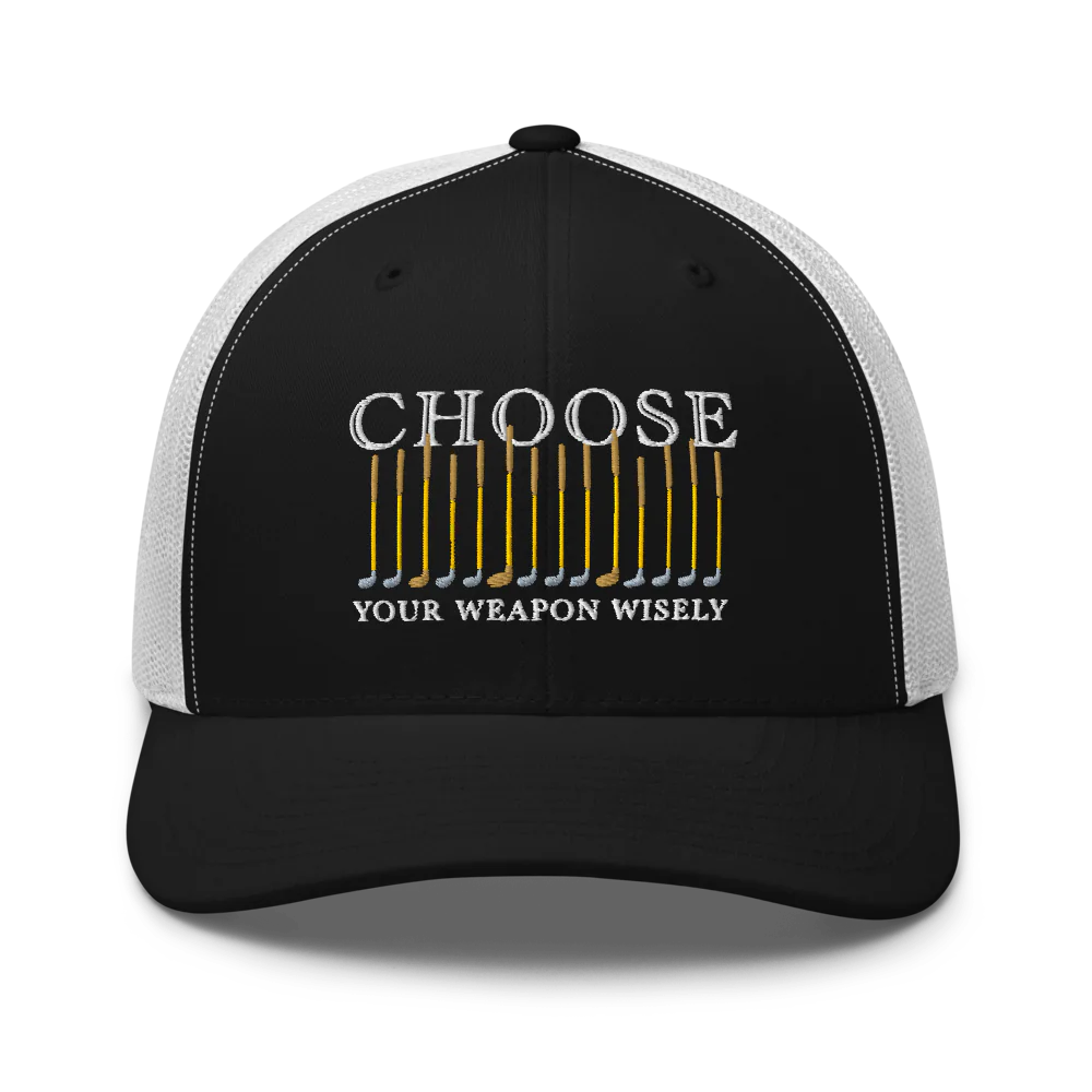 Retro Trucker Hat | Choose your Weapon- Sticks & Bag Golf