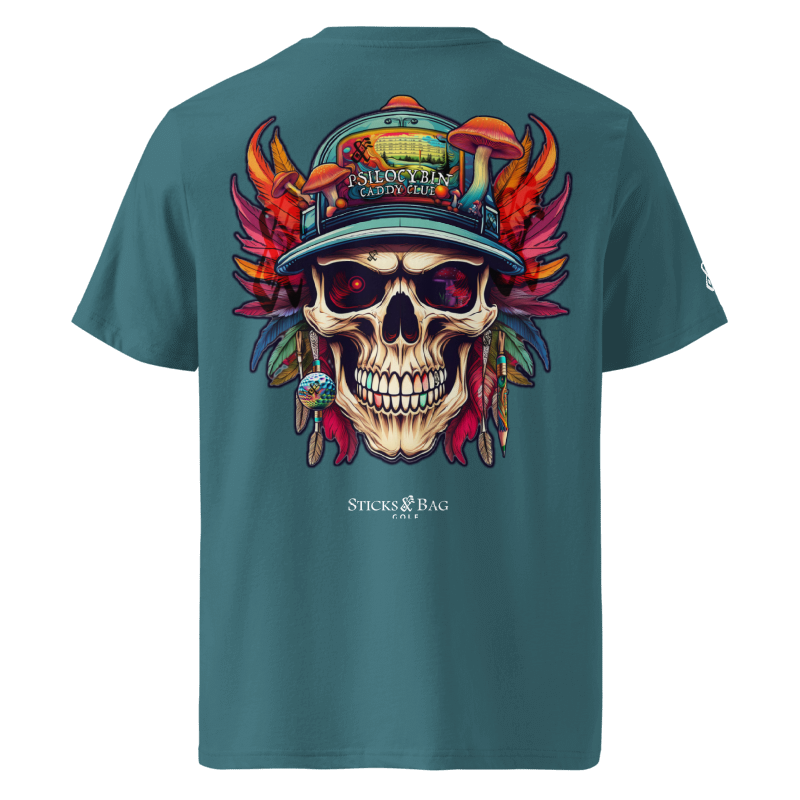 Organic Ribbed Neck T-Shirt | Caddy Club- Sticks & Bag Golf