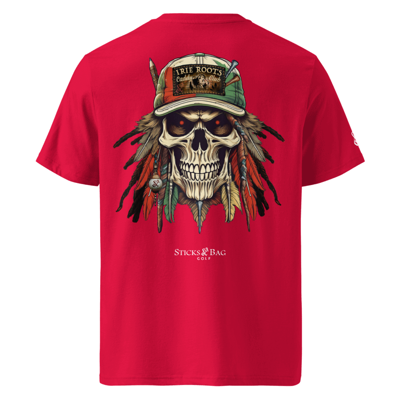 Organic Ribbed Neck T-Shirt | Caddy Club- IRIE Roots- Sticks & Bag Golf