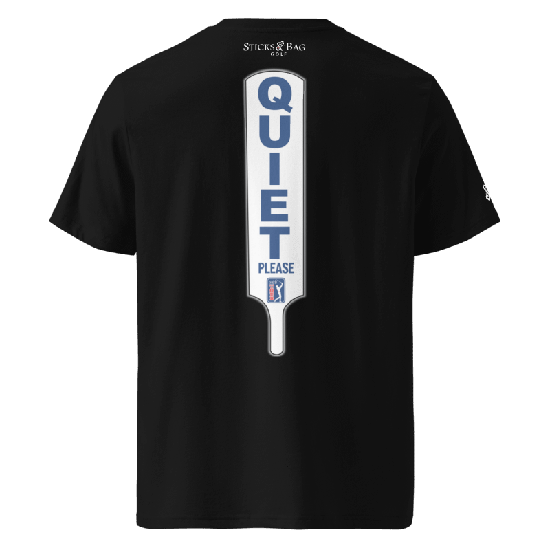 Organic Ribbed Neck T-Shirt | QUIET PLEASE-Sticks & Bag Golf Tour