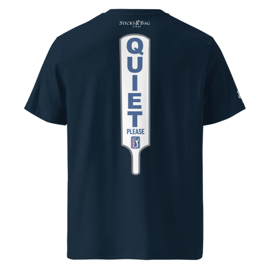 Organic Ribbed Neck T-Shirt | QUIET PLEASE-Sticks & Bag Golf Tour