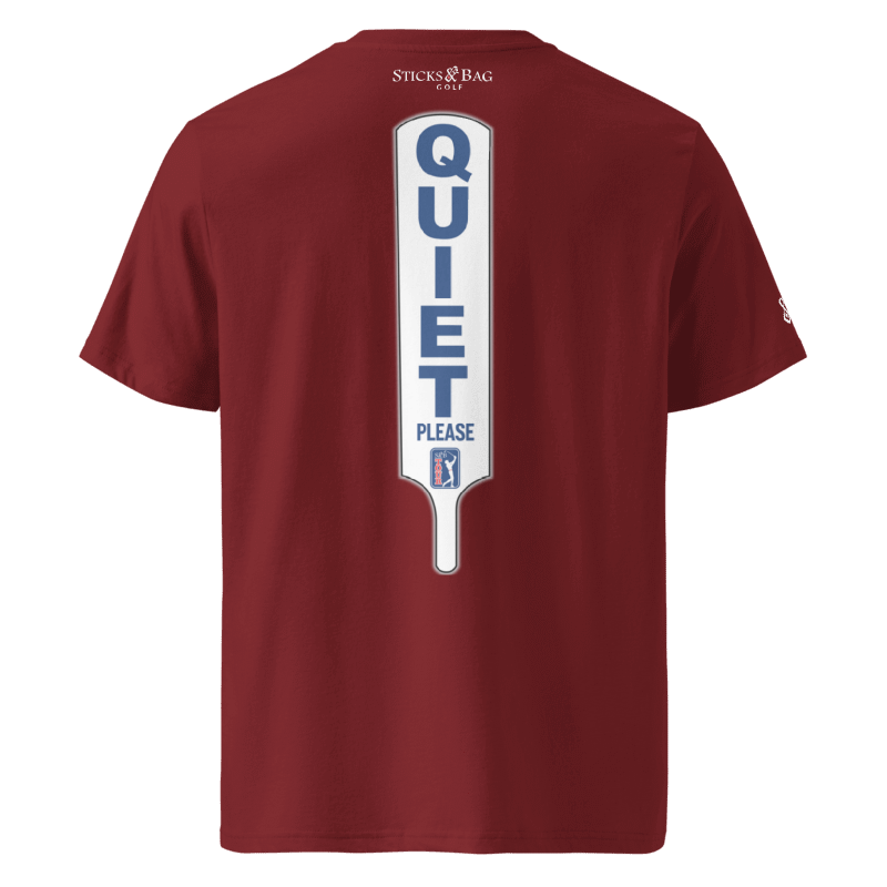 Organic Ribbed Neck T-Shirt | QUIET PLEASE-Sticks & Bag Golf Tour