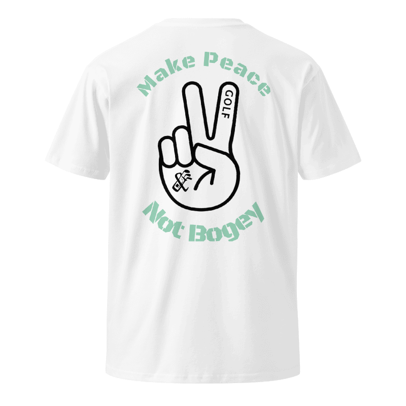 Premium T-Shirt | Make Peace Not Bogey- Sticks & Bag