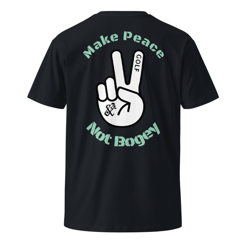 Premium T-Shirt | Make Peace Not Bogey- Sticks & Bag