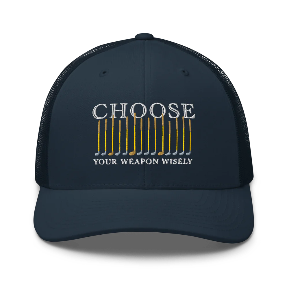 Retro Trucker Hat | Choose your Weapon- Sticks & Bag Golf