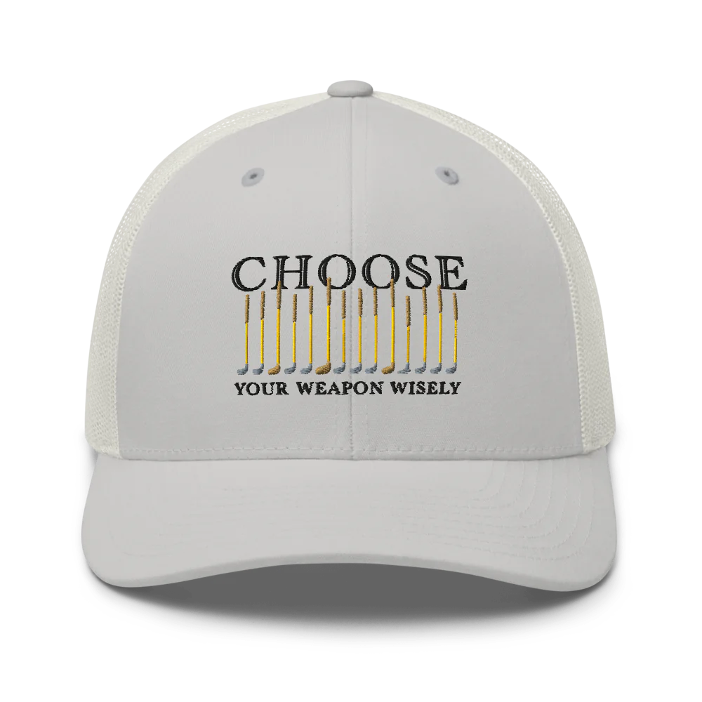 Retro Trucker Hat | Choose your Weapon- Sticks & Bag Golf